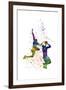 Basket Ball Player 1-Marlene Watson-Framed Giclee Print