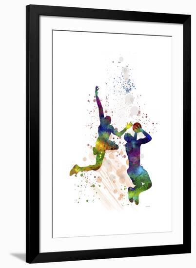 Basket Ball Player 1-Marlene Watson-Framed Giclee Print