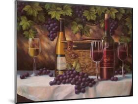 Basket, Bottles & Grapes-Unknown Chiu-Mounted Art Print