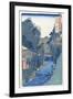 Basket Ferry, Kagowatashi, Hida Province-Ando Hiroshige-Framed Giclee Print