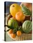 Basket of Assorted Citrus Fruit-Vladimir Shulevsky-Stretched Canvas