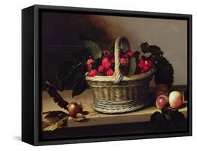 Basket of Blackberries and Raspberries (Oil on Canvas)-Louise Moillon-Framed Stretched Canvas