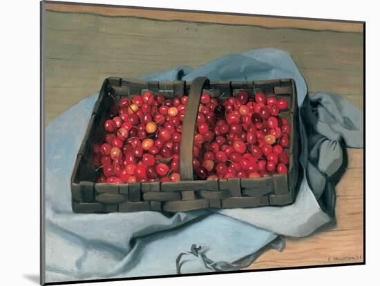Basket of Cherries, 1921-Félix Vallotton-Mounted Giclee Print