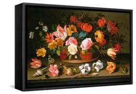 Basket of Flowers, 1625-Balthasar van der Ast-Framed Stretched Canvas