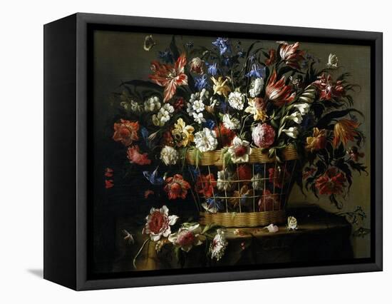 Basket of Flowers, 1668-1670-Juan De Arellano-Framed Stretched Canvas