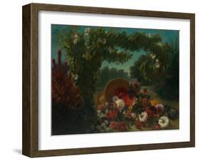 Basket of Flowers, 1848-49-Eugene Delacroix-Framed Giclee Print