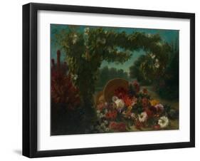 Basket of Flowers, 1848-49-Eugene Delacroix-Framed Giclee Print