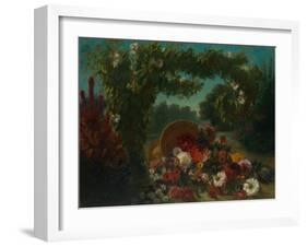 Basket of Flowers, 1848-49-Eugene Delacroix-Framed Giclee Print