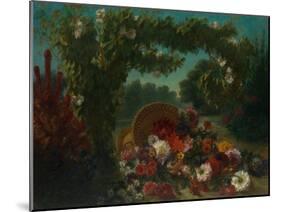 Basket of Flowers, 1848-49-Eugene Delacroix-Mounted Giclee Print