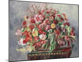 Basket of Flowers, 1890-Pierre-Auguste Renoir-Mounted Giclee Print