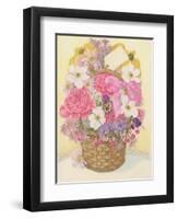 Basket of Flowers, 1995-Linda Benton-Framed Premium Giclee Print