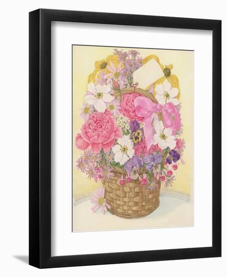 Basket of Flowers, 1995-Linda Benton-Framed Premium Giclee Print