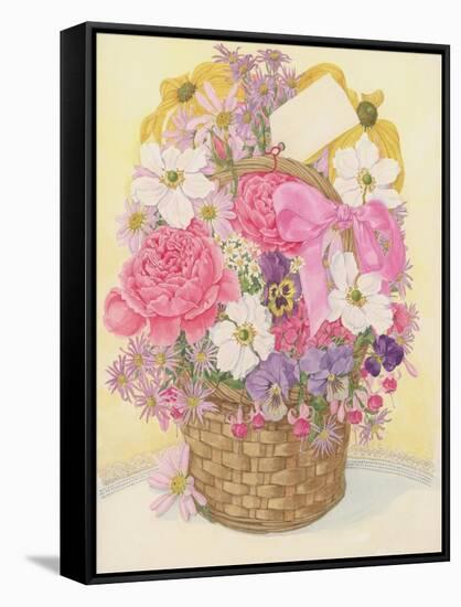 Basket of Flowers, 1995-Linda Benton-Framed Stretched Canvas