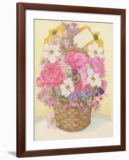 Basket of Flowers, 1995-Linda Benton-Framed Giclee Print