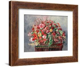 Basket of Flowers; Corbeille De Fleurs, 1890 (Oil on Canvas)-Pierre Auguste Renoir-Framed Giclee Print