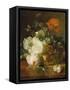 Basket of Flowers. (Undated)-Jan van Huysum-Framed Stretched Canvas