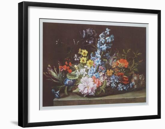 Basket of Flowers-Jan Hecke-Framed Collectable Print
