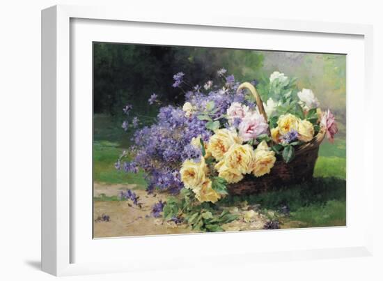 Basket of Flowers-Albert Tibule Furcy de Lavault-Framed Giclee Print
