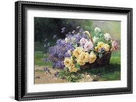 Basket of Flowers-Albert Tibule Furcy de Lavault-Framed Giclee Print