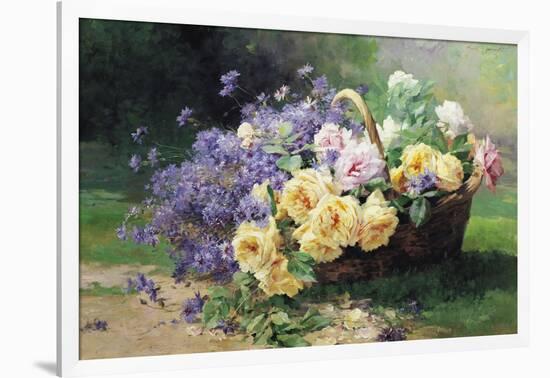 Basket of Flowers-Albert Tibule Furcy de Lavault-Framed Giclee Print