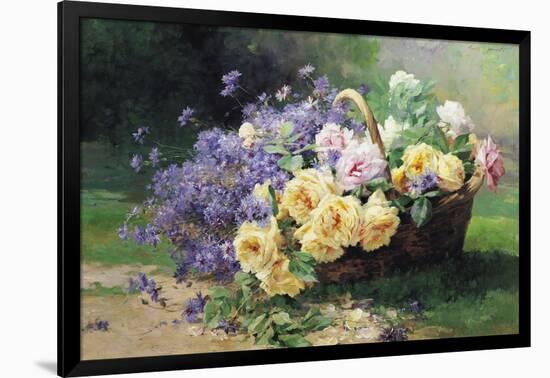 Basket of Flowers-Albert Tibule Furcy de Lavault-Framed Giclee Print