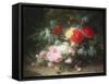 Basket of Flowers-Jules Medard-Framed Stretched Canvas