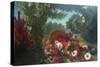Basket of Flowers-Eugene Delacroix-Stretched Canvas