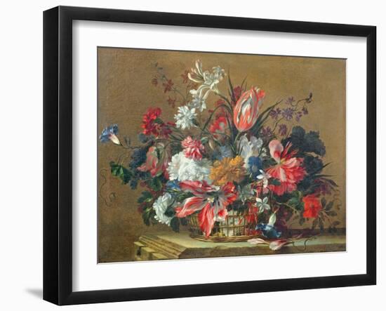 Basket of Flowers-Jean-Baptiste Monnoyer-Framed Giclee Print