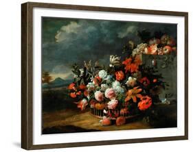 Basket of Flowers-Jean-Baptiste Monnoyer-Framed Giclee Print