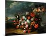 Basket of Flowers-Jean-Baptiste Monnoyer-Mounted Giclee Print