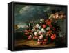 Basket of Flowers-Jean-Baptiste Monnoyer-Framed Stretched Canvas