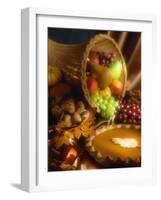 Basket of Fruit and Pumpkin Pie-Tracey Thompson-Framed Photographic Print