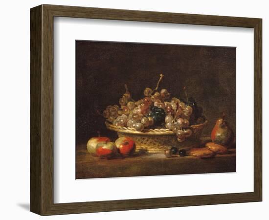 Basket of Grapes, 1765-Jean-Baptiste Simeon Chardin-Framed Giclee Print