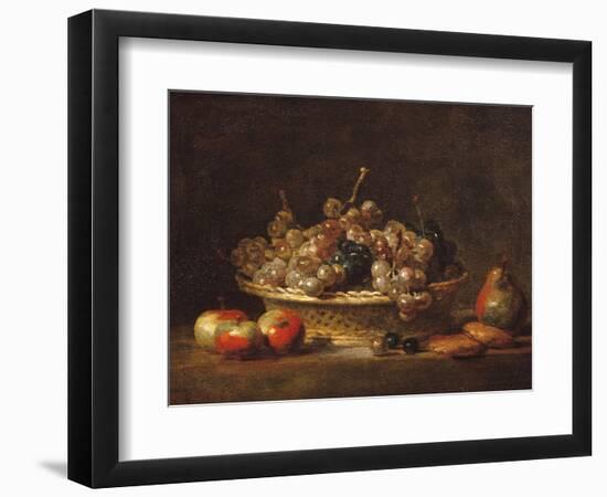 Basket of Grapes, 1765-Jean-Baptiste Simeon Chardin-Framed Giclee Print