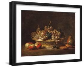 Basket of Grapes, 1765-Jean-Baptiste Simeon Chardin-Framed Giclee Print