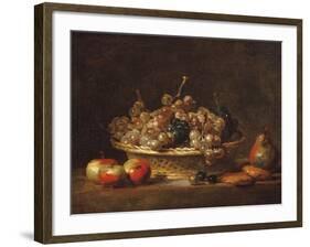 Basket of Grapes, 1765-Jean-Baptiste Simeon Chardin-Framed Giclee Print