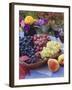 Basket of Grapes with Pears in Foreground-Vladimir Shulevsky-Framed Photographic Print