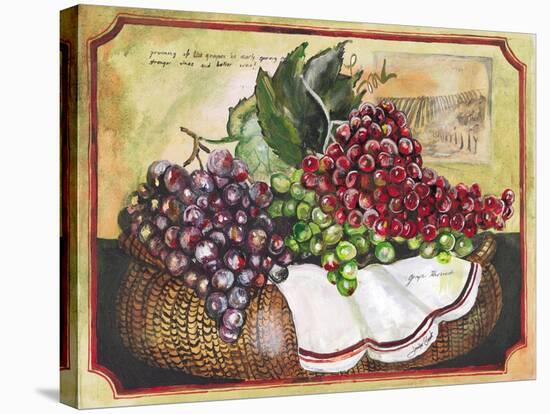 Basket of Grapes-Jennifer Garant-Stretched Canvas