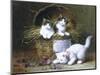 Basket of Mischief-Leon Charles Huber-Mounted Giclee Print