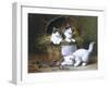 Basket of Mischief-Leon Charles Huber-Framed Giclee Print