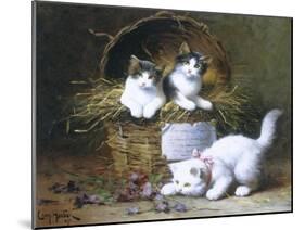 Basket of Mischief-Leon Charles Huber-Mounted Giclee Print