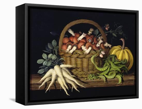 Basket of Mushrooms, 1997-Amelia Kleiser-Framed Stretched Canvas