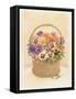 Basket of Pansies, 1998-Linda Benton-Framed Stretched Canvas