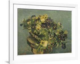 Basket of Pansies on a Small Table, 1887-Vincent van Gogh-Framed Giclee Print