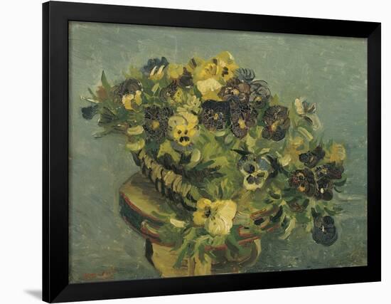 Basket of Pansies on a Small Table, 1887-Vincent van Gogh-Framed Giclee Print