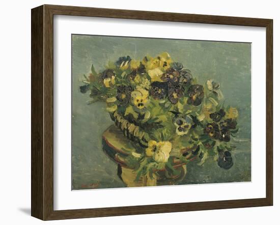 Basket of Pansies on a Small Table, 1887-Vincent van Gogh-Framed Giclee Print