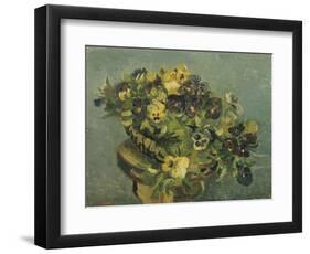 Basket of Pansies on a Small Table, 1887-Vincent van Gogh-Framed Giclee Print