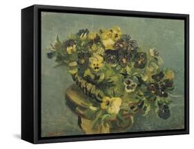 Basket of Pansies on a Small Table, 1887-Vincent van Gogh-Framed Stretched Canvas