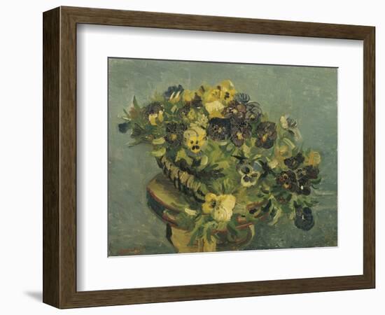 Basket of Pansies on a Small Table, 1887-Vincent van Gogh-Framed Giclee Print