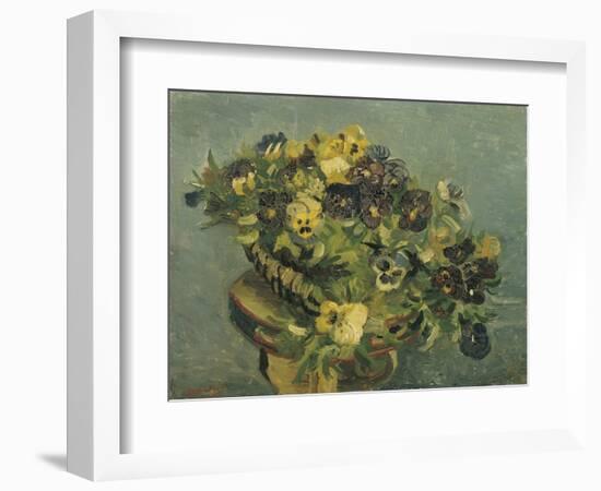 Basket of Pansies on a Small Table, 1887-Vincent van Gogh-Framed Giclee Print